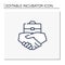 Business agreement line icon