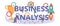 Business analysis typographic header. Financial operation optimization, strategy