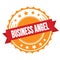 BUSINESS ANGEL text on red orange ribbon stamp