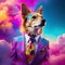 Business anthropomorphic dog in a suit