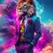 Business anthropomorphic lion in a suit