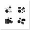Business automation glyph icons set