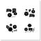 Business automation glyph icons set