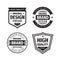 Business badges vector set in retro vintage design style. Abstract logo. Premium quality. Limited edition. Original brand logo.