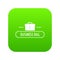 Business bags icon green vector