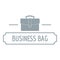 Business bags logo, simple gray style
