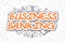 Business Banking - Doodle Orange Text. Business Concept.