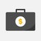 Business, Banking and Finance icon, Briefcase icon with dollar sign