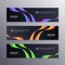 Business Banner Template, Layout Dark Background Design, Corporate Geometric web header or footer in gradient wave color