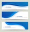 Business banner wave set, card brochure cover template