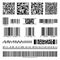 Business barcodes and QR codes vector set