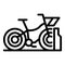 Business bike rent icon, outline style