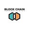 Business block chain logo illustration.