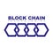 Business block chain logo illustration.