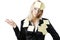 Business blonde woman with dejected expression