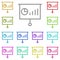 Business, board, analystic multi color icon. Simple thin line, outline vector of project management icons for ui and ux, website