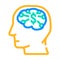 business brain color icon vector illustration