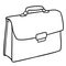 Business briefcase bag cartoon illustration coloring page