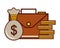 Business briefcase money coins bag