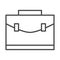Business briefcase personal work line icon style