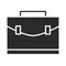 Business briefcase personal work silhouette icon style