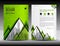 Business brochure flyer template in A4 size, Green Cover design