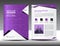 Business brochure flyer template in A4 size, Purple Cover design