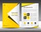 Business brochure flyer template in A4 size, Yellow Cover design