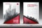 Business Brochure flyer templater, Red and black cover design