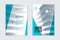 Business brochure with office building structure vector template, front and back pages, modern flyer leaflet or annual report,