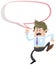 Business Buddy shouting with Speech Bubble