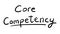 Business Buzzword: core competency - vector handwritten phrase