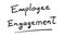 Business Buzzword: employee engagement - vector handwritten phrase