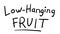 Business Buzzword: low hanging fruit - vector handwritten phrase