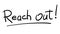 Business Buzzword: reach out - vector handwritten phrase