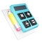 Business calculator icon with display and buttons