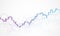 Business candle stick graph chart of stock market investment trading on white background design. Bullish point, Trend of graph.