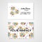 Business card with abstract hamd drawn flower