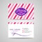 Business card beauty salon - pink tone vector design