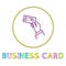 Business Card Bright Linear Round Icon Template