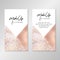 Business card design with blurred bokeh background and faux rose gold foil.