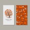 Business card design, foxy tree