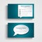 Business card with design speak bubble template