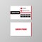 Business card design template front and back side