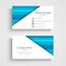 Business card with different blue strips template