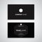 Business card name black template