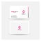 Business card name card simple design_magenta pink minimalist