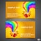 Business Card Open gift with rainbow