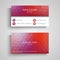 Business card with poly flow pattern