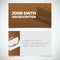 Business card print template with briefcase logo